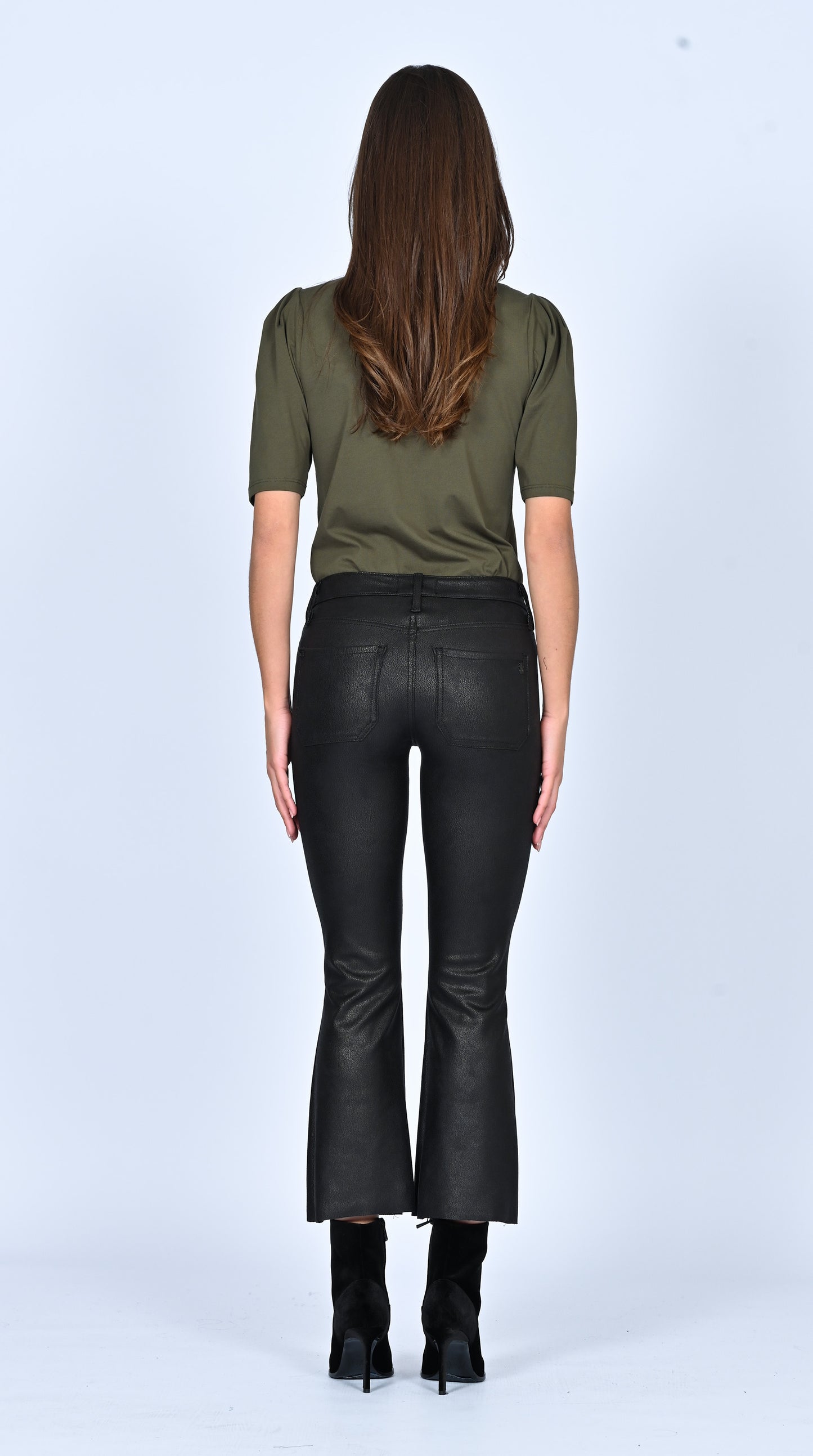 Angelina Patch Pocket Crop Flare - After Dark