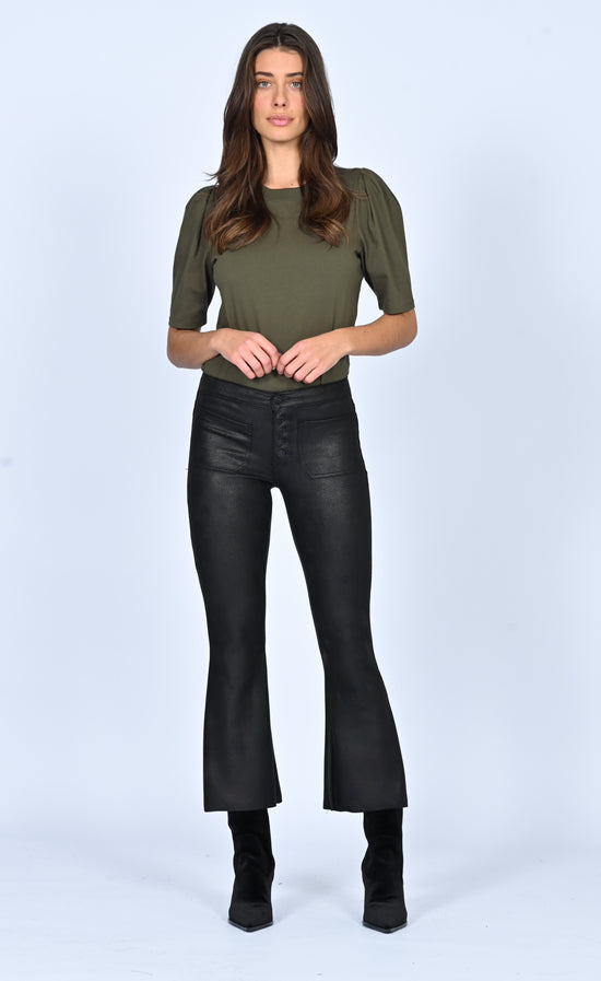 Angelina Patch Pocket Crop Flare - After Dark